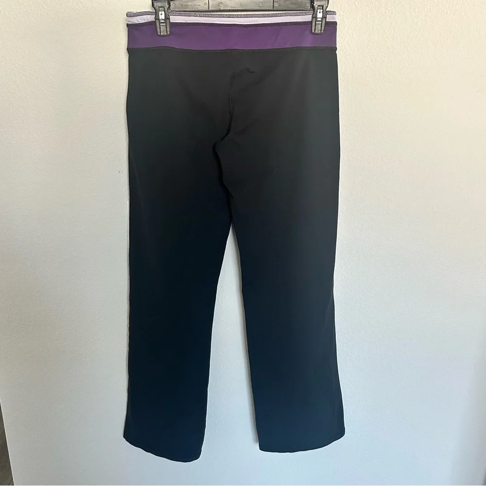 Alo Yoga Pants Leggings Wide Leg Small Black Purple Loose Fit CoolFit